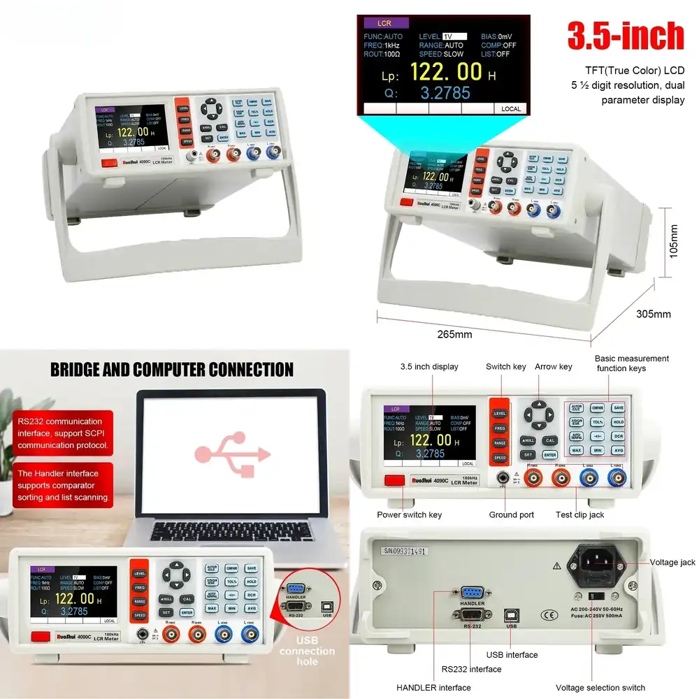 Digitale LCR-meter Desktop Cap - Test Instruments recensie en prijs